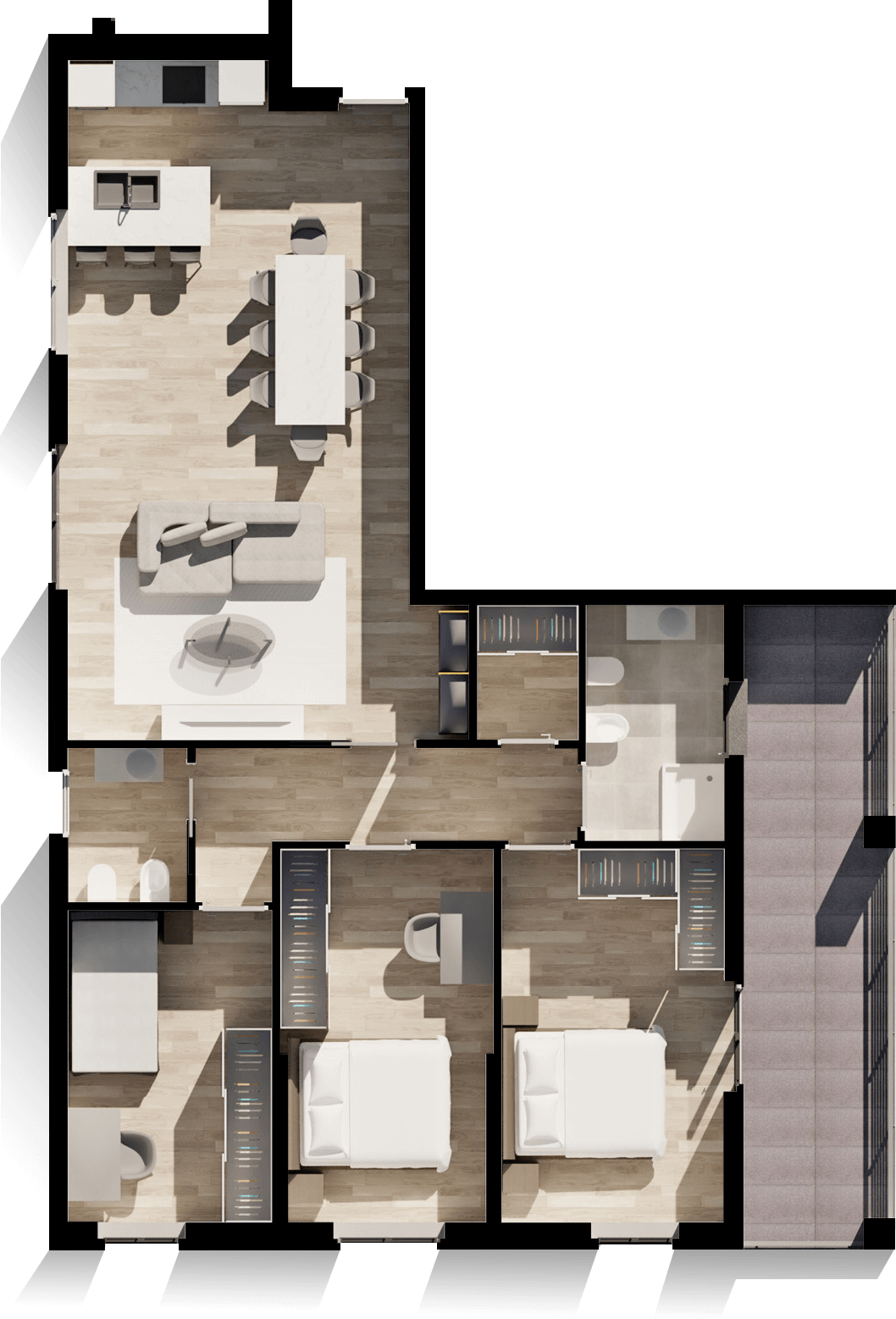 Pianta di progetto per interior design